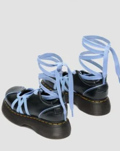 Bailarinas Buzz de piel Gloss in Negro