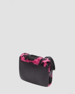 Bolso bandolera de 18 cm de Hair-On con estampado de vaca in Thrift Pink