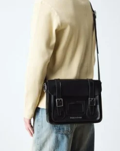 Bolso bandolera de piel Kiev y Smooth de 30 cm in Negro