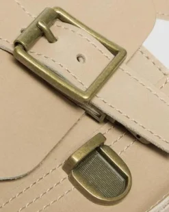 Bolso bandolera Vertical en piel Carrara in Beis