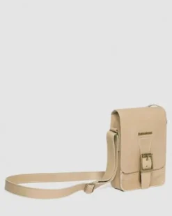 Bolso bandolera Vertical en piel Carrara in Beis