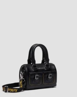Bolso Mini De Piel Con Asa Superior in Negro