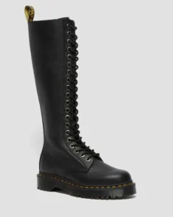 Botas altas 1B60 Bex de piel Pisa in Negro