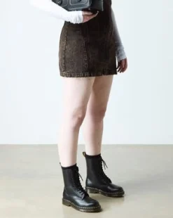 Botas altas 1490 de piel Smooth in Negro