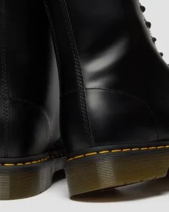 Botas altas 1490 de piel Smooth in Negro