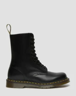 Botas altas 1490 de piel Smooth in Negro