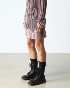 Botas altas 1490 de piel Virginia in Negro