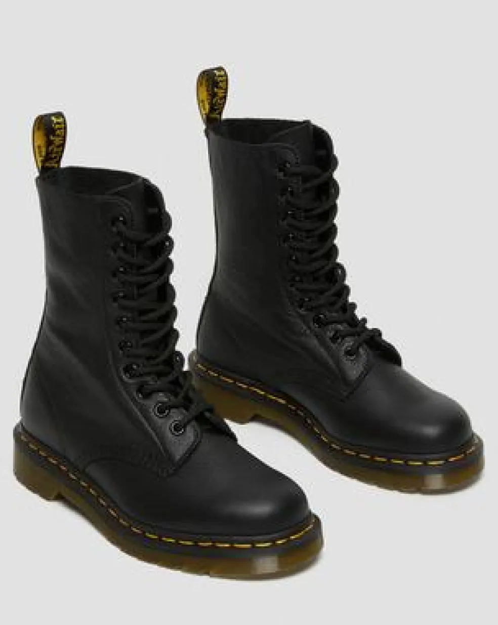 Botas altas 1490 de piel Virginia in Negro