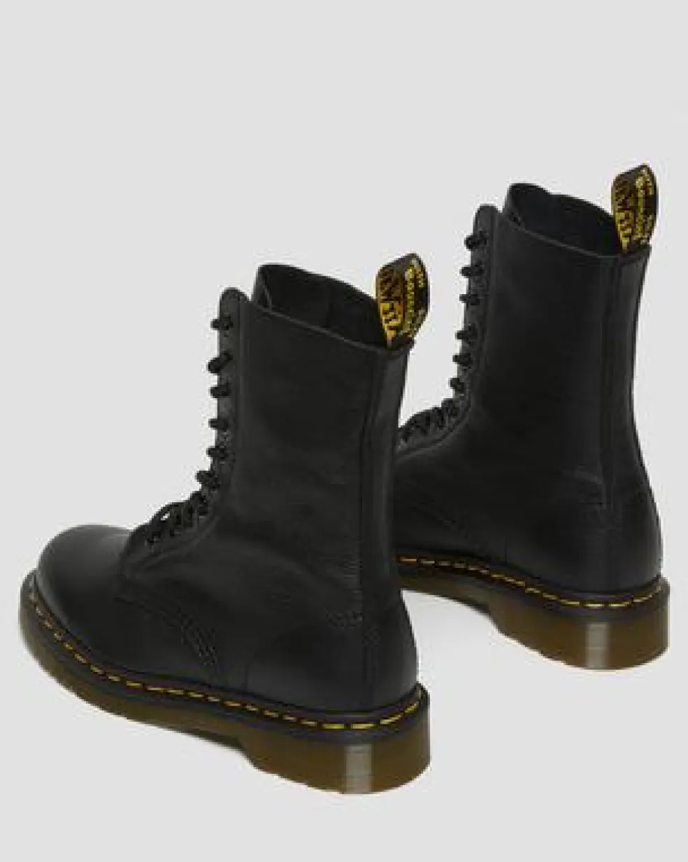 Botas altas 1490 de piel Virginia in Negro