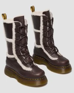 Botas Buzz de piel Grizzly con forro sintético in Marrón Oscuro