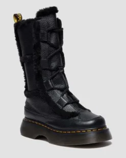 Botas Buzz de piel Milled Nappa con forro sintético in Negro