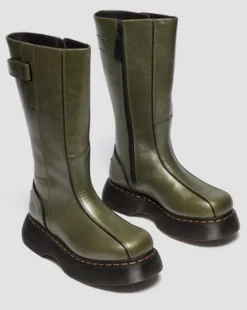 BOTAS BUZZ HI DE PIEL ECLIPSE in Verde Oliva Verde