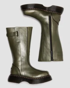 BOTAS BUZZ HI DE PIEL ECLIPSE in Verde Oliva Verde