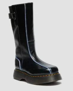 Botas Buzz Hi de piel Gloss in Negro