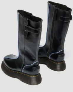 Botas Buzz Hi de piel Gloss in Negro