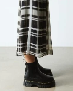 Botas Chelsea con plataforma Audrick de piel Nappa Lux in Negro