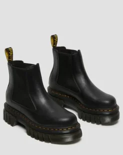 Botas Chelsea con plataforma Audrick de piel Nappa Lux in Negro
