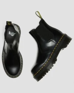 Botas Chelsea con plataforma 2976 Quad de piel Smooth in Negro