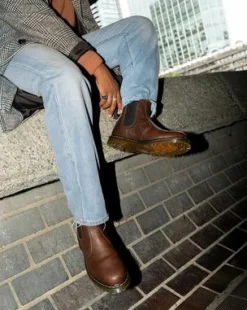 Botas Chelsea 2976 de piel Grizzly con forro sintético in Marrón Oscuro