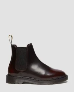 Botas Chelsea Graeme de piel Arcadia in Rojo Cereza