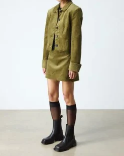 Botas Chelsea Maybole de piel con puntera cuadrada in Negro