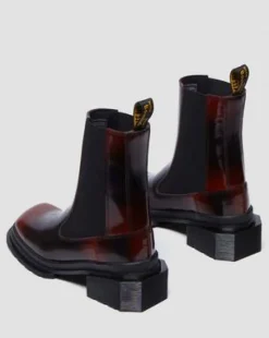 Botas Chelsea Maybole de piel con puntera cuadrada in Negro