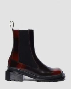 Botas Chelsea Maybole de piel con puntera cuadrada in Negro