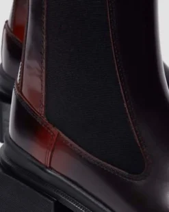Botas Chelsea Maybole de piel con puntera cuadrada in Negro