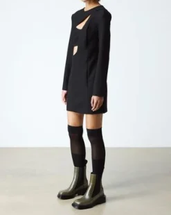 Botas Chelsea Maybole de piel con puntera cuadrada in Verde Oliva Verde