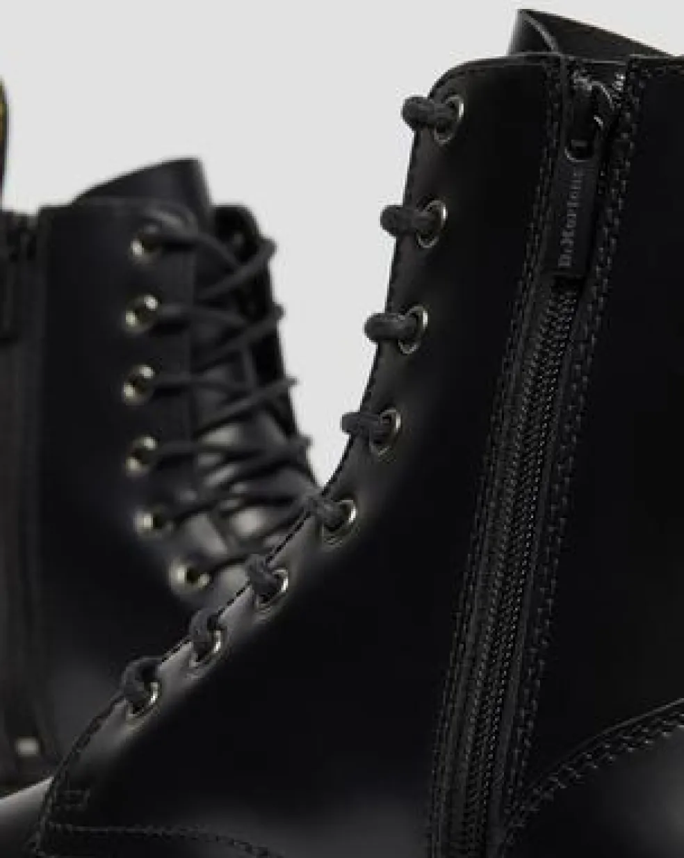 Botas con plataforma Jadon de piel Smooth in Negro