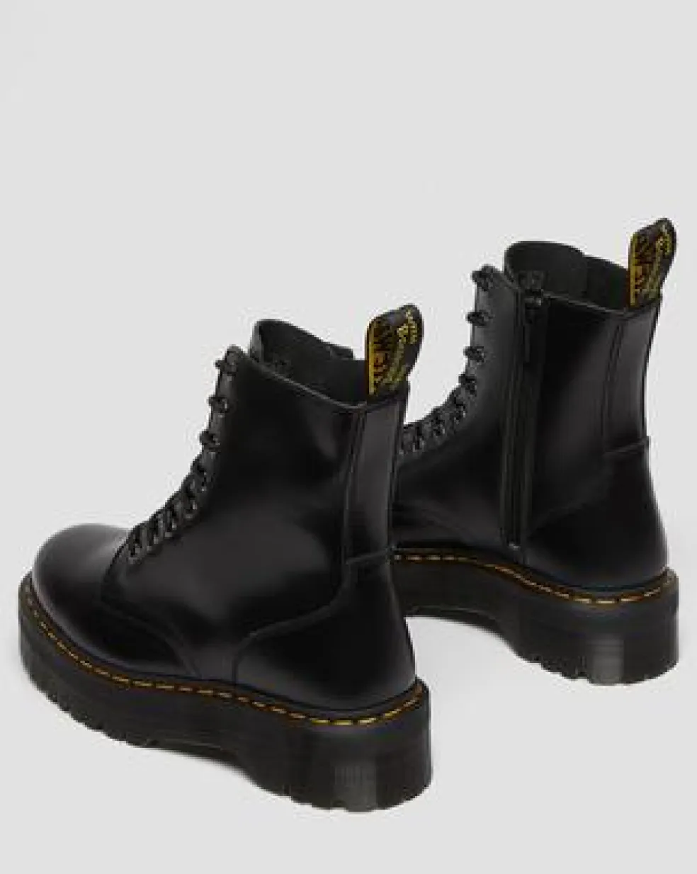 Botas con plataforma Jadon de piel Smooth in Negro