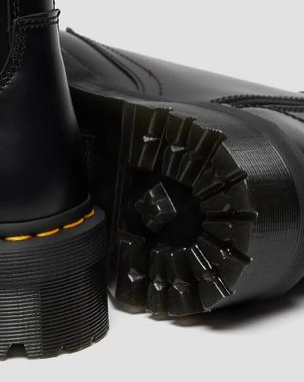 Botas con plataforma Jadon de piel Smooth in Negro