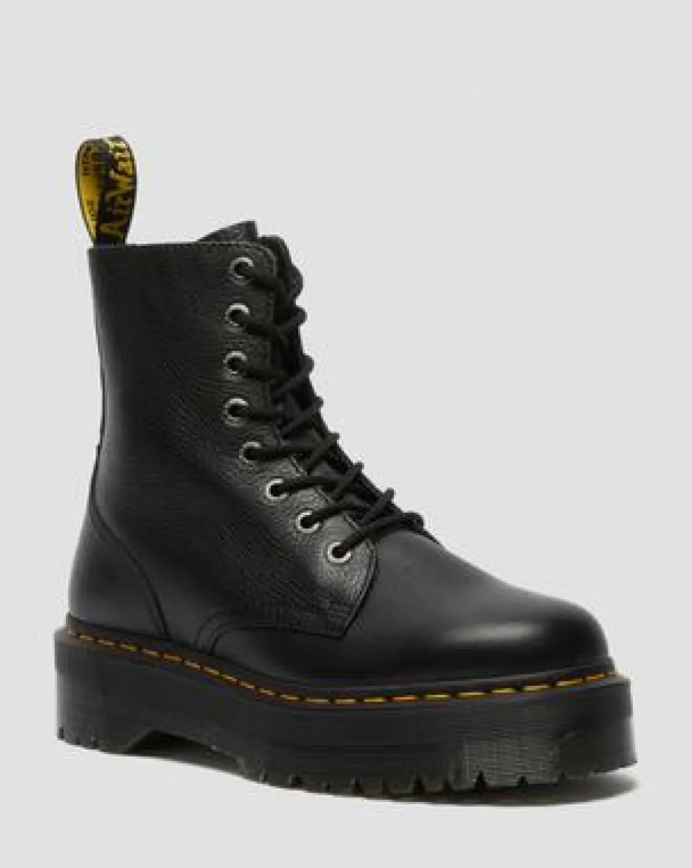 Botas con plataforma Jadon III de piel Pisa in Negro
