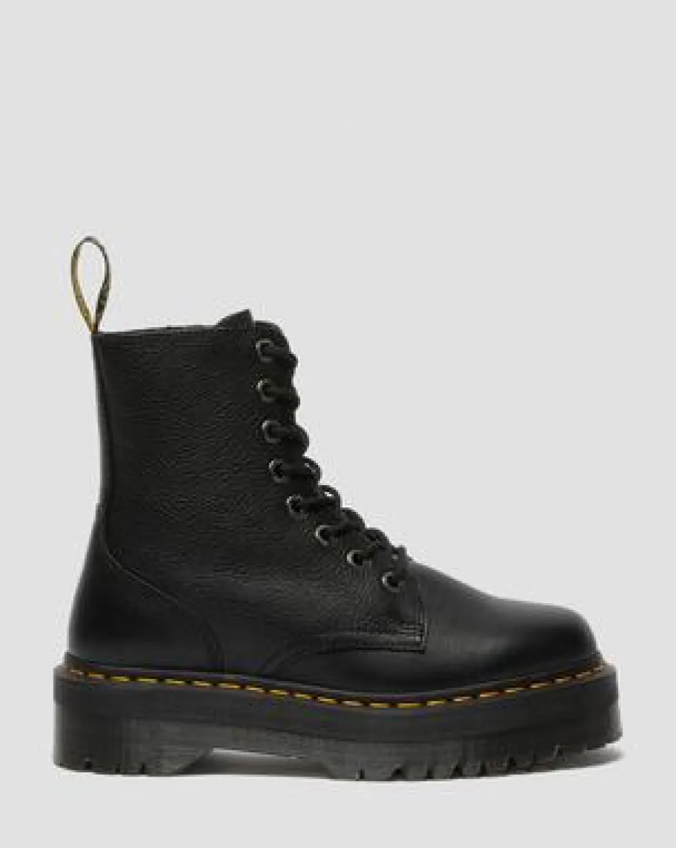 Botas con plataforma Jadon III de piel Pisa in Negro