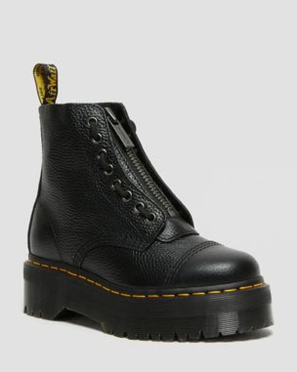 Botas con plataforma Sinclair de piel Milled Nappa in Negro