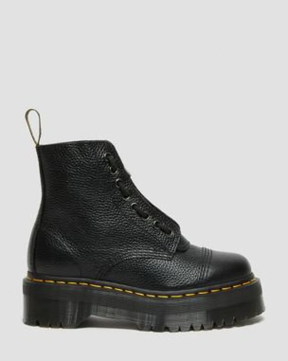Botas con plataforma Sinclair de piel Milled Nappa in Negro