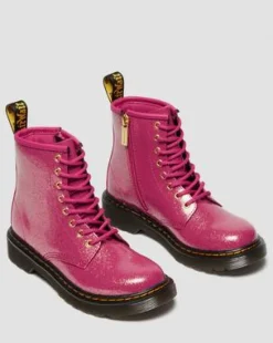 BOTAS 1460 DE CHAROL CON PURPURINA PARA JUNIOR in Rosa, Plateado & Dorado