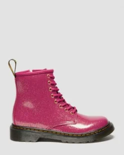BOTAS 1460 DE CHAROL CON PURPURINA PARA JUNIOR in Rosa, Plateado & Dorado