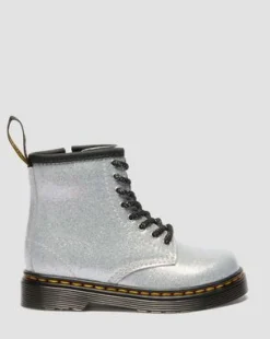 BOTAS 1460 DE CHAROL CON PURPURINA PARA NIÑOS in Plateado