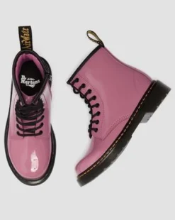 Botas 1460 de charol Patent Lamper para junior in Rosa Dm's