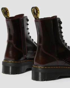 Botas de piel con plataforma Jadon Arcadia in Rojo Cereza