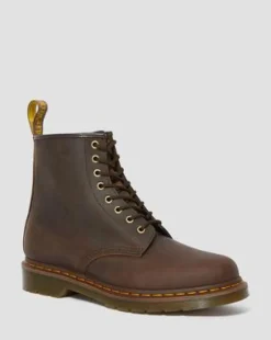 Botas 1460 de piel Crazy Horse in Marrón