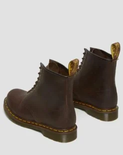 Botas 1460 de piel Crazy Horse in Marrón