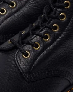 Botas 1460 de piel Grizzly con forro sintético in Negro