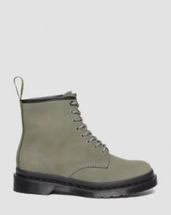Botas 1460 de piel Milled Nobuk in Nickel Grey