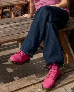 BOTAS 1460 DE PIEL MILLED NUBUCK in Rosa