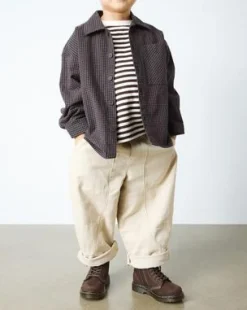 Botas 1460 de piel Tumbled Nubuck para niños in Marrón Oscuro
