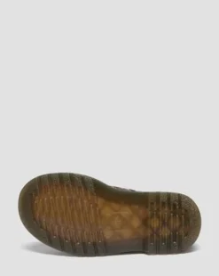 Botas 1460 de piel Tumbled Nubuck para niños in Marrón Oscuro