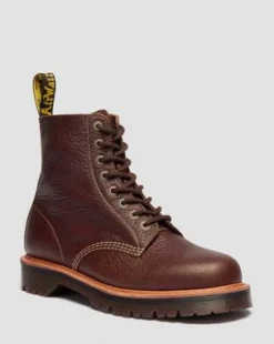 Botas 1460 de piel Wild Grain in Marrón Sepia