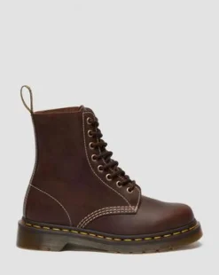 Botas 1460 de piel Wyoming in Marrón Oscuro